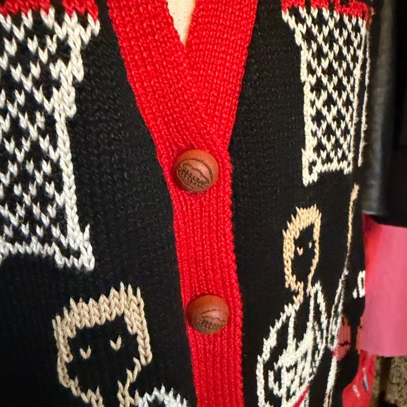Vintage Rare Ani Barrie Basketball Cardigan - Size Medium - Picture 4 of 9